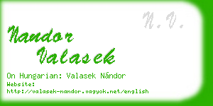 nandor valasek business card